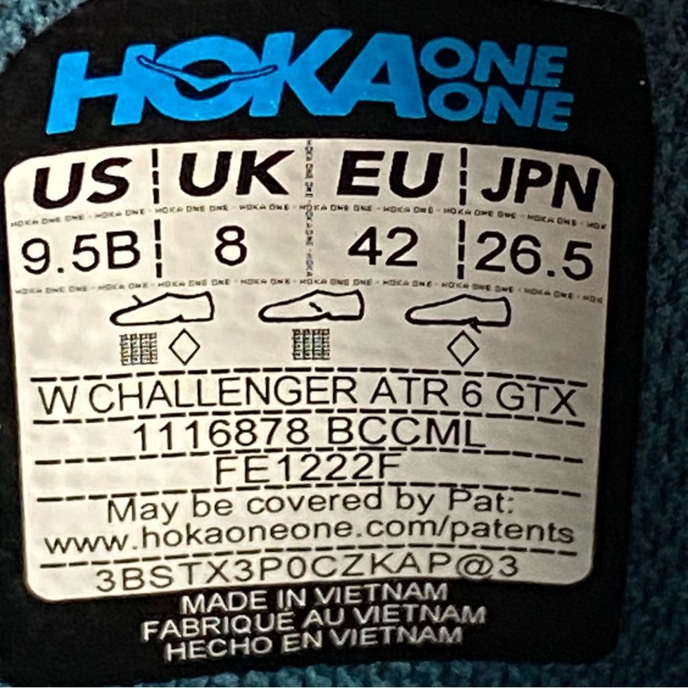 Hoka One One Challenger ATR 6 GTX 1116878 BCCML Blue Coral Camellia Women’s 9.5B - Picture 8 of 8